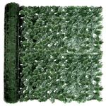 REOVE Artificial Ivy Privacy Fence Screen, Artificial Hedge Fence Green Leaf Ivy Screen Plant Wall Fake Grass Decorative Backdrop for Privacy Protection Home Balcony Garden(Two - 3m x 0.5m rolls)