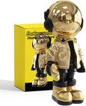 EZ4ENCE Astronaut Statues Spaceman Sculpture Resin Arts Child Gifts Gold Figurine Ornament Room Decor for Men,Home and Crafts Desktop Accessories Tabletop Decoration, Living Room, Office, Bookshelf