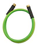 HQMPC 5/8"x 5 Feet Hose Garden Hose Durable PVC Non Kinking Heavy Water Hose with Brass Hose Fittings (5 FEET)