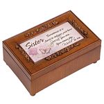 Cottage Garden Sister How Special Burlwood Petite Rose Jewelry Music Box Plays You are My Sunshine