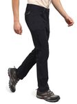 Reccy Men's Trekking Hiking Regular Fit All Weather Sun Protected Versatile Nomadic Pants (in, Alpha, 2XL, Regular, Pitch Black)