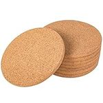 8 Pack Cork Trivet Set 8" Diameter x 0.4" Thick Round Cork Hot Pads for Dishes, Pots, Pans and Plants