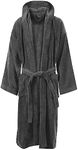 MyShoeStore Terry Bathrobe Unisex 100% Luxury Egyptian Cotton Super Soft Terry Towelling Bath Robe Womens Mens Ladies Dressing Gowns Towel Nightwear Housecoat (Hooded Grey, One Size)