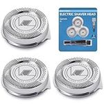 3 Pack Replacement Shaver Heads Compatible with Philips, Series 5000, Shaver Heads Replacement with Cleaning Brush Dual Blade Replacement Head