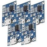 AZDelivery Compatible with TP4056 Micro USB 5V 1A 18650 Lithium 3.7 V Li-Ion Battery Charging Board Module Including E-Book! (Pack of 5)