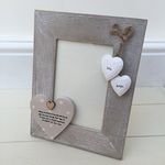 Shabby Personalised Chic Auntie and Uncle ~ Aunty ~ great Aunt Photo Frame wedding gift.