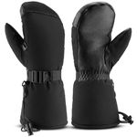 OZERO Gloves Insulated Ski Mittens Winter Thermal Windproof Men Women Mitts for Snowboarding, Snowmobile and Shoveling