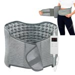Heat Pads for Back Pain Relief Upgraded Electric Heating Pad with Adjustable Waist Belt, 6 Temperature & 4 Timer, Ergonomic Design for Women & Men