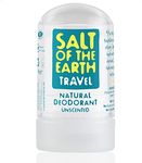 Salt of the Earth - Travel Sized Natural Deodorant Crystal - Fragrance Free, Vegan, Long Lasting Protection, Leaping Bunny Approved - Unscented - 50g