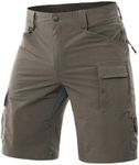 Moosehill Men's Hiking Cargo Shorts Quick Dry Work Shorts for Men Casual Tactical with 7 Pockets Waterproof No Belt