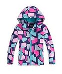 M2C Girls Floral Windbreaker Fleece Lined Jacket with Hood 4/5 Purple