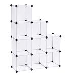 SONGMICS Plastic Closet Wardrobe Cabinet Bathroom Shelf Shoe Rack White 93 x 31 x 123 cm LPC115S