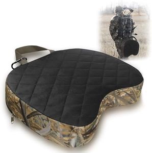 URMONA Portable Hunting Seat Cushion, 11.4 x 15.7 x 2.8in Thicken Lightweight Outdoor Cushion, Waterproof Sponge Dirty Proof Pad for Hunting, Camping, Stadium, Outdoor Sports, Fishing-C