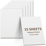 BESBEZOS Chipboard Sheets 8.5" X 11", 25 Sheets of 40 Point Chip Board for Book Binding, Perfect for Scrapbooking, Shipping Insert & Backing Picture Frames