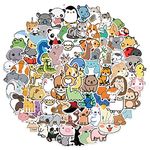 LZLPACKING 100 PCS Cute Animal Stickers,Colorful Animal Waterproof Stickers,Vinyl Cute Aesthetic Stickers for Water Bottle,Laptop,Phone,Skateboard Stickers for Teens Girls Kids