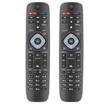 [2 Pack] NH500UP Universal Replacement Remote Control Compatible with Philips LED 4K UHD Ultra HD Smart TV