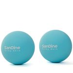 Lacrosse Massage Balls for Deep Tissue - Release Tension, Relieve Muscle Pain Back, Shoulders, Neck - Ideal for Myofascial Release Trigger Point Therapy - Firm Yoga Balls - 2Pack by Sandine (Blue)