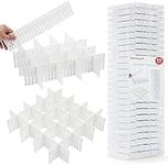 Flytianmy 40pcs Drawer Dividers Adjustable Drawer Storage Organizer for Clutter Kitchen Cutlery Dresser Makeup Tools Socks Can Help Tidy Office Desk Clinic Bedroom