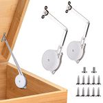 2 Pack | Toys Box Hinges Soft Close - HBL’ Lid Support Hinges Chest Hinges for Wooden Toy Box, Cedar, Storage Trunk & Benches, Made of Zinc Alloy, Safety & Heavy Duty.