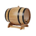 3 Liter Oak Aging Barrel Russian White Oak Whiskey Barrel True Baking No Glue and Wax for Storage or Aging Wine & Spirits & Whisky (3 L)