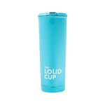 The LoudCup 20 oz Tumbler + Integrated Stadium Horn (Bluejay Blue) - Reusable Water Bottle for Sports Fans - Worlds Loudest Cup for Noisy Fans on Game Day & Tailgating