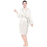 Bella Babe by SK Luxury Robe with Piping (XXL, White)