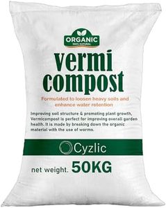 EARTHPOWER Vermicompost for Plants 50kg | Manure for Home Gardening | Organic Fertilizer for Plants Home Garden | Vermi Compost for Plant