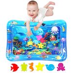 Baby Tummy time Toys,Inflatable Play Mat Water Cushion Infant Toys, Fun Early Development Activity Play Center for Newbor(70x50cm)