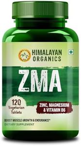 Vlado’s Himalayan Organics ZMA (Zinc Magnesium Aspartate & Vitamin B6) For Men And Women | Nighttime Sports Recovery Supplements | Boost Muscle And Bone Strength | Improve Sleep Quality - 120 Vegetarian Tablets