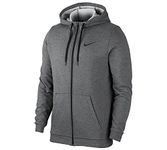 Nike Men's Dri-Fit Full-Zip Performance Training Hoodie -Charcoal Heather Gray (Large)