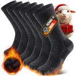 TIBISI Thermal Mens Socks Women,Merino Wool Socks,Warm Winter Thick Socks,Work Socks,Running Sports Hiking Walking Trainer socks Wool Socks- 3 pairs