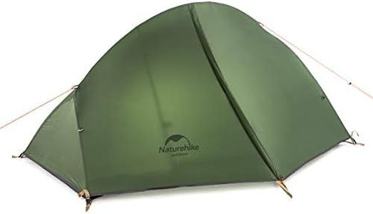 Naturehike Backpacking Tent for 1 Person Camping Hiking Lightweight Waterproof one Person Tent with Footprint (Forest green-1person)