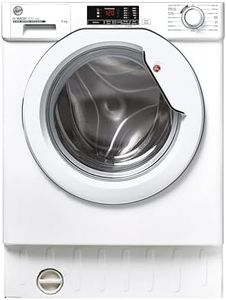 Hoover HBWS 49D1W4-80 Integrated Washing Machine, 9kg Load, 1400RPM, White - B Rated