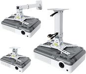 Universal Projector Ceiling Mount Heavy Duty Projector Mount 16-24 in/40-60 cm Max Loading 45 lbs / 20 kg Projector Wall Mount Drop Ceiling Projector Mount Hanger for Projectors White