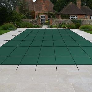 GARVEE Pool Safety Cover Fits 20x40ft Rectangle Pool Safety Net and Installation Tools, Ultra-Dense Safety Pool Cover w/Anchors, Size 22x42ft