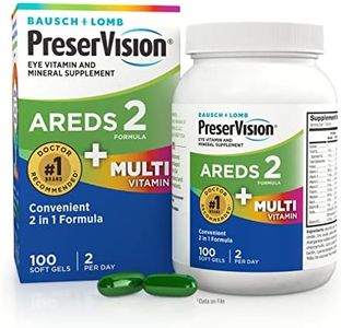 PreserVision AREDS 2 Plus Multivitamin Vitamin and Mineral Supplement, Soft Gels, 100 Count