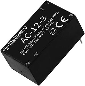 AZDelivery 220 V - 12 V Mini Adaptateur d'alimentation Compatible avec Arduino et Raspberry Pi incluant Un E-Book!