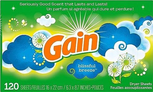 GAIN Fabric Softener Dryer Sheets, Blissful Breeze, 120 Count