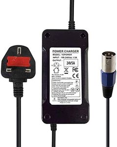 24V 5A Mobility Battery Charger, Power Supply Adapter for Electric Wheelchair, Upgrade 3AMP & 4AMP
