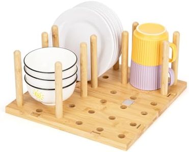 E-ROOM TREND Peg Board Drawer Organizer for Kitchen | Kitchen Drawer Organizers for Dishes Plates Bowls Condiment Spice | Pegboard Organizer for Cabinet RV Storage, 2 Boards&12 Pegs (DD212)