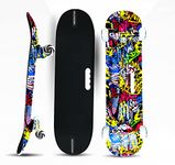 Jaspo Destructor No Mercy Fiber Skateboards 31"X8" Inches, Suitable For Age Group Above 8 Years (31"X8", No Mercy, Polyurethane, Multicolor)