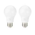 Amazon Basics LED E27 Edison Screw Bulb, 8W (equivalent to 60W) Warm White, Non-Dimmable (2-Pack)