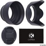 55mm Set of 2 Camera Lens Hoods and