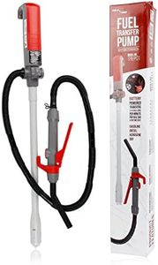 TERA PUMP Electric Gas Pump, Battery Operated Fuel Transfer Pump with Quick Stop Nozzle for Diesel / E85/ Gas/DEF/Antifreeze - 2.5 GPM