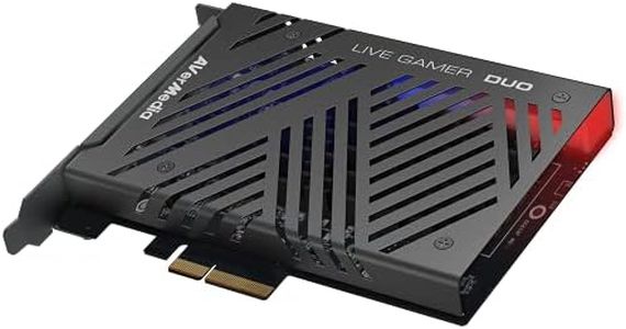 AVerMedia Live Gamer Duo. Dual HDMI 1080p PCIe Video Capture Card, Stream with 4k60 HDR and FHD 240fps Pass-Through, Work with DSLR, Xbox Series x/s, PS5, Nintendo Switch, Windows 11 (GC570D)