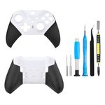 Front Back Housing Shell Faceplate Cover Replacement Repair Kit for Xbox One Elite Series 2 Controller (White)