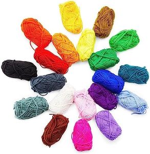 Bright Creations 20 Pack Medium #4 Yarn for Crocheting, Acrylic Skein Kit, Knitting Crochet Supplies, 420 Yards