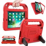 AVAWO Kids Case Built-in Screen Protector for iPad Mini 1 2 3 - Light Weight Shock Proof Handle Stand Kids for iPad Mini 1st Generation, iPad Mini 2nd Generation, iPad Mini 3rd Generation - Red