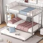 Merax Triple Bunk Bed with Trundle,