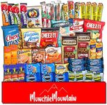 Munchie Mountain Ultimate 50-Count Snack Stock Pile and Care Package for College Students, Military Members, Friends, and Family